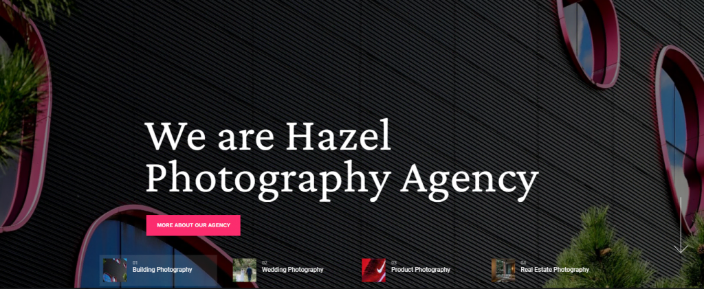 Hazel WordPress photography theme