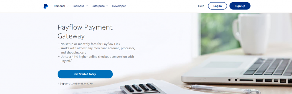 Payflow's product page on the PayPal website
