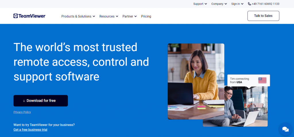 TeamViewer website homepage
