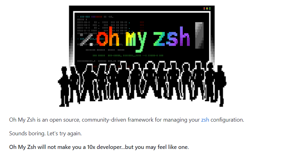 ohmyzsh/ohmyzsh GitHub repository