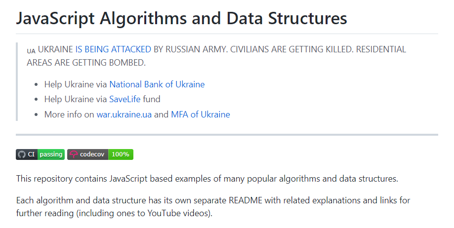 trekhleb/javascript-algorithms GitHub repository