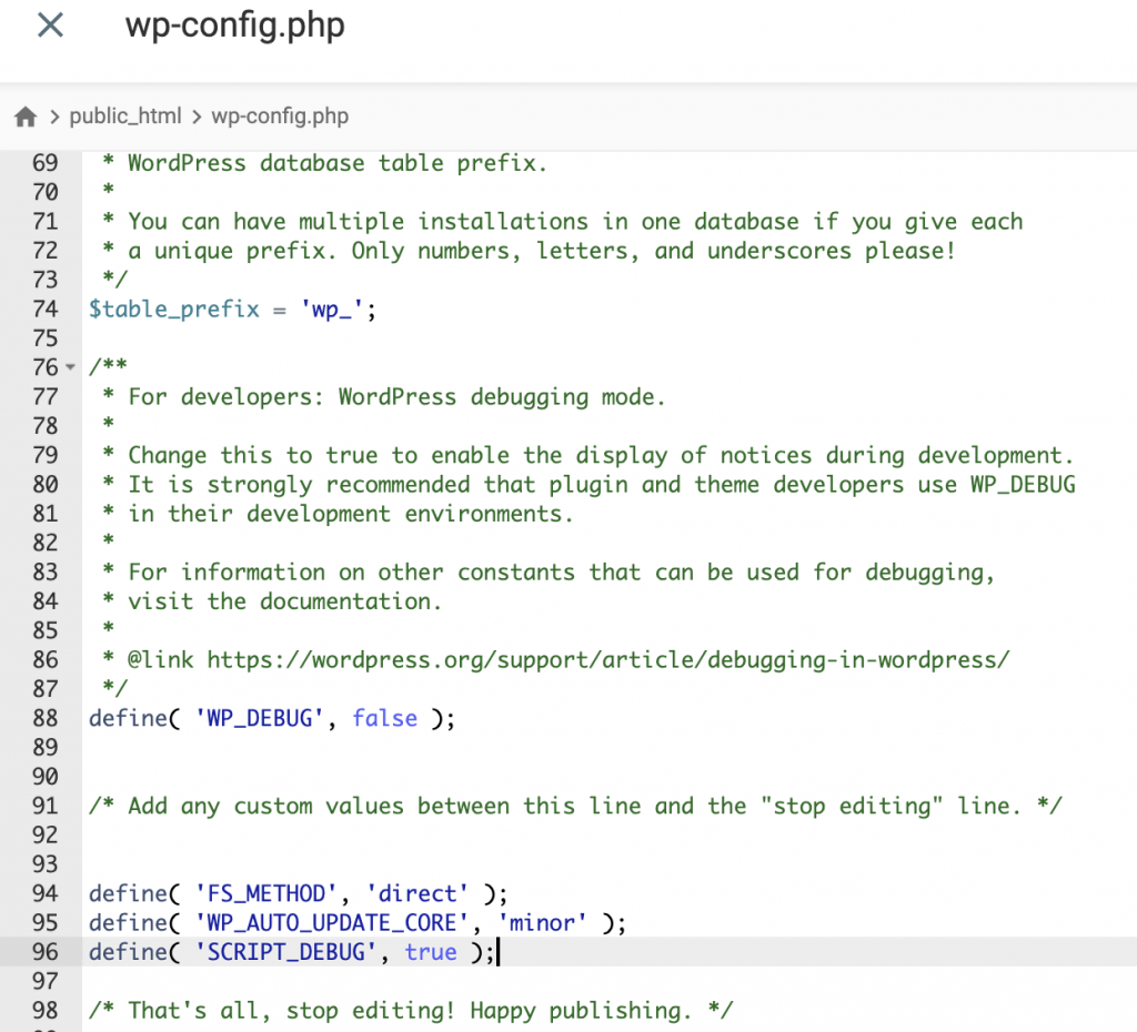 Enable SCRIPT_DEBUG in the wp-config.php