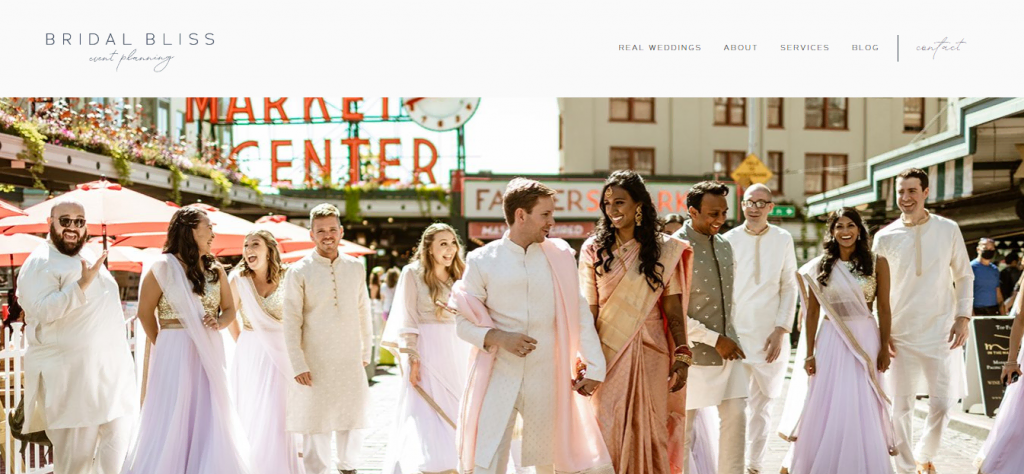 Bridal Bliss website homepage