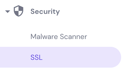 The SSL button on hPanel