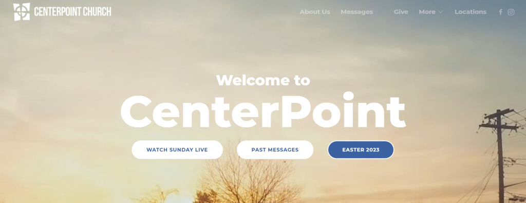 CenterPoint's homepage