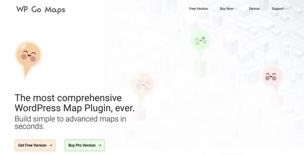 Homepage of WP Go Maps plugin