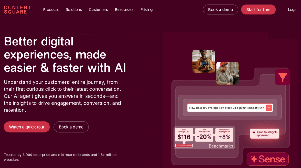 Homepage of Contentsquare