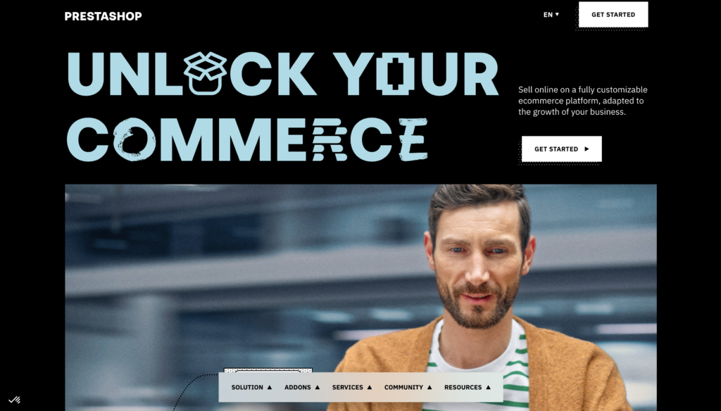 Prestashop landing page