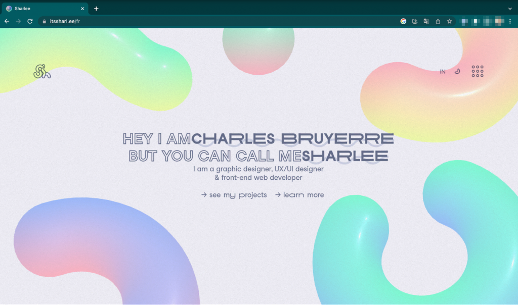 Portfolio website of leading French front-end developer and graphic designer Charles Bruyerre