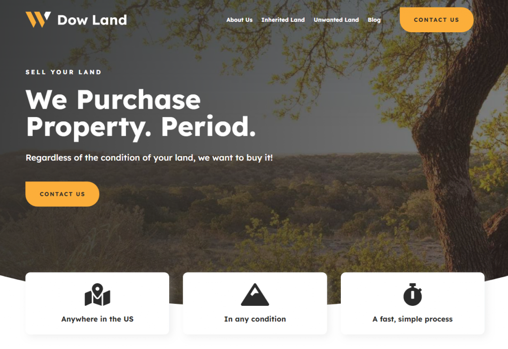 Le site web StoryBrand de Dow Land