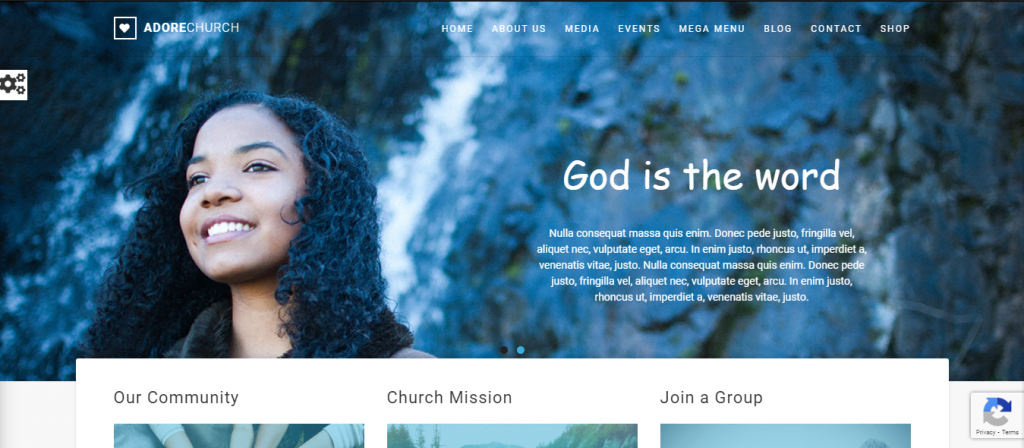 Adore Church WordPress theme