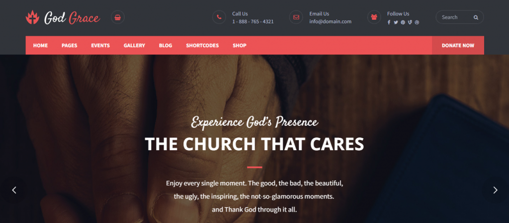 God Grace WordPress theme for churches