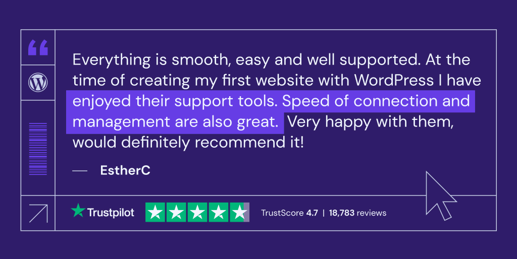 a Hostinger review from Trustpilot