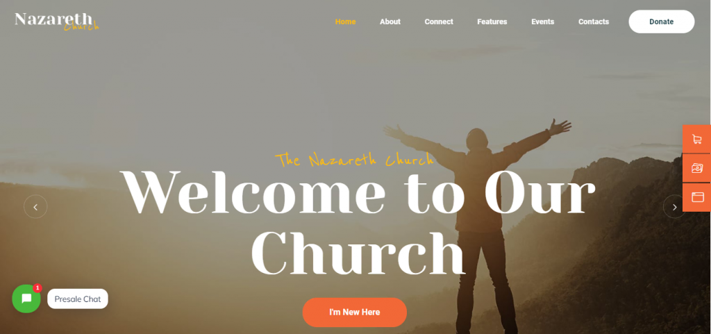 Nazareth WordPress theme for churches
