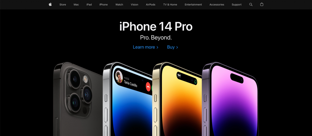  Apple's website showcasing the power of user-centric design
