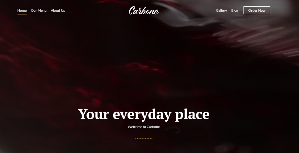 The Carbone theme's demo site homepage