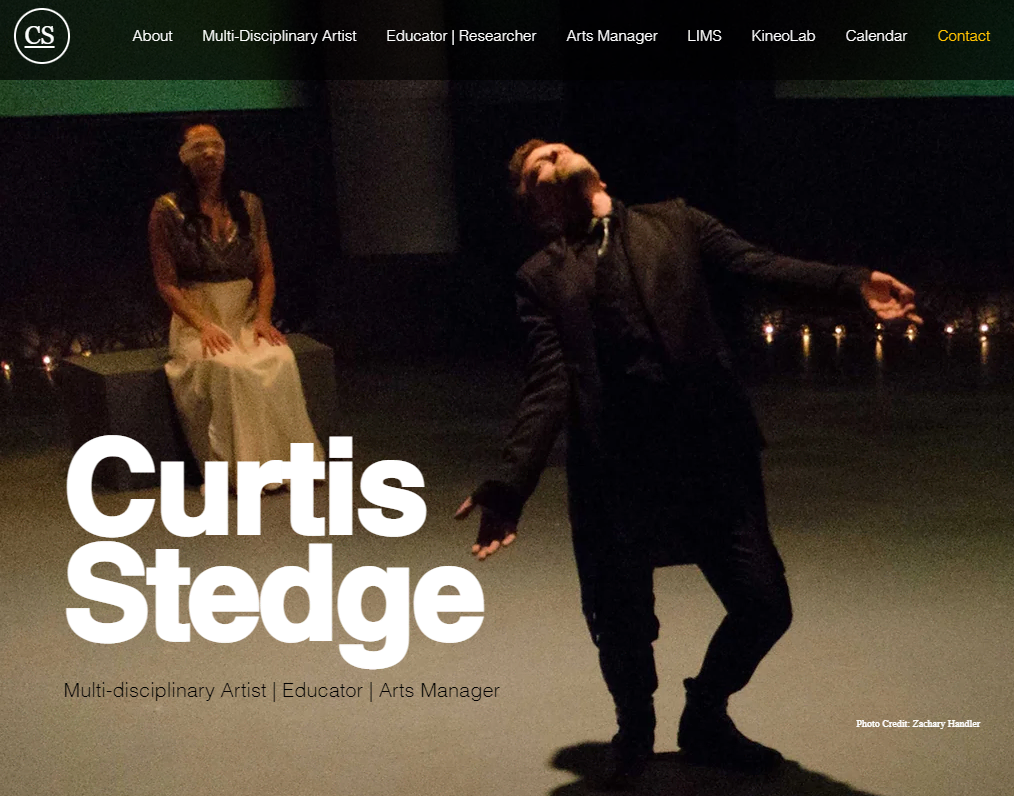 Curtis Stedge's teacher website homepage
