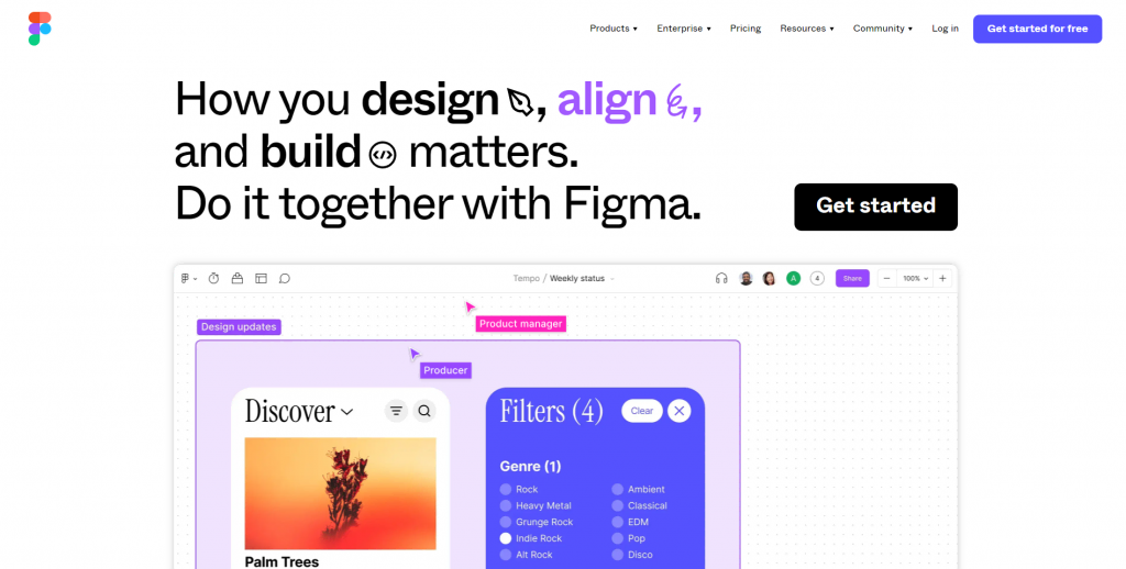 Figma's homepage