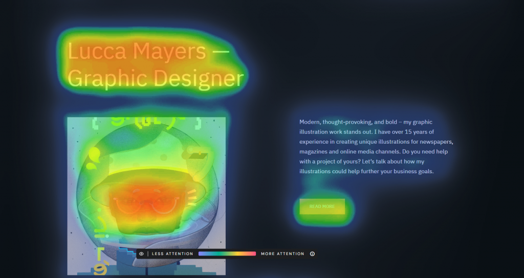 The AI Heatmap feature in Hostinger Website Builder