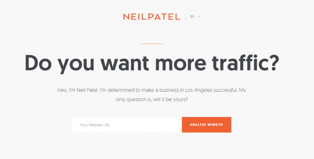 The Neil Patel website home page
