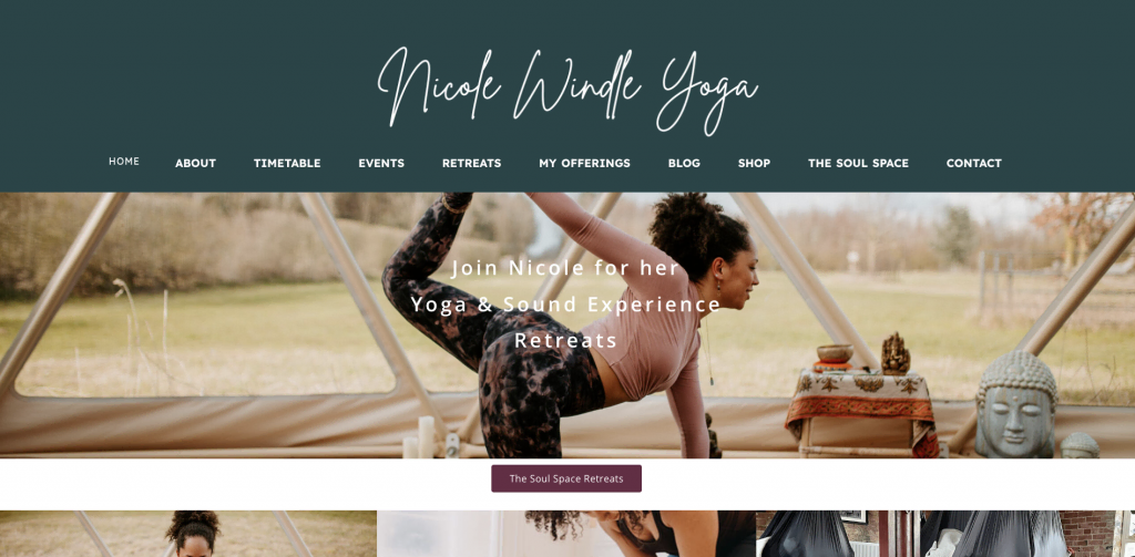 Nicole Windle Yoga homepage