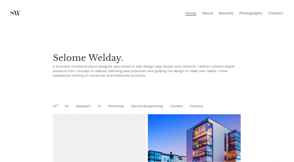 Selome Welday homepage