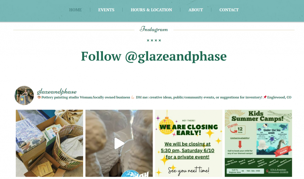 exemples-de-sites-de-professeurs Page Instagram de The Glaze & Phase