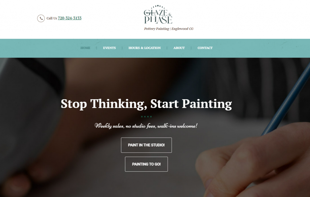 exemples-de-sites-de-professeurs Page d'accueil du site web Glaze & Phase