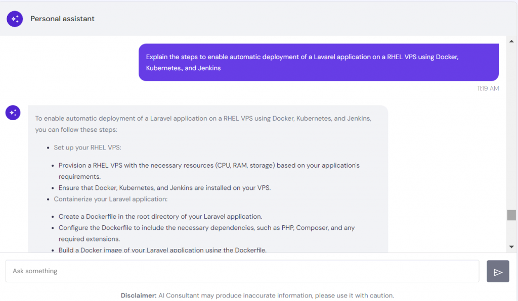 Hostinger VPS AI Assistant explains how to enable automatic deployment with Docker, Kubernetes, and Jenkins