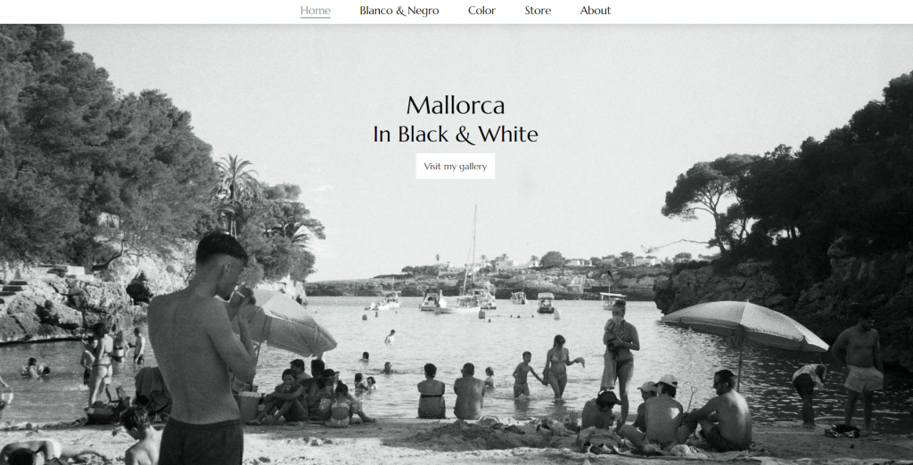 Black and white version of Mallorca in Argenticae Homepage