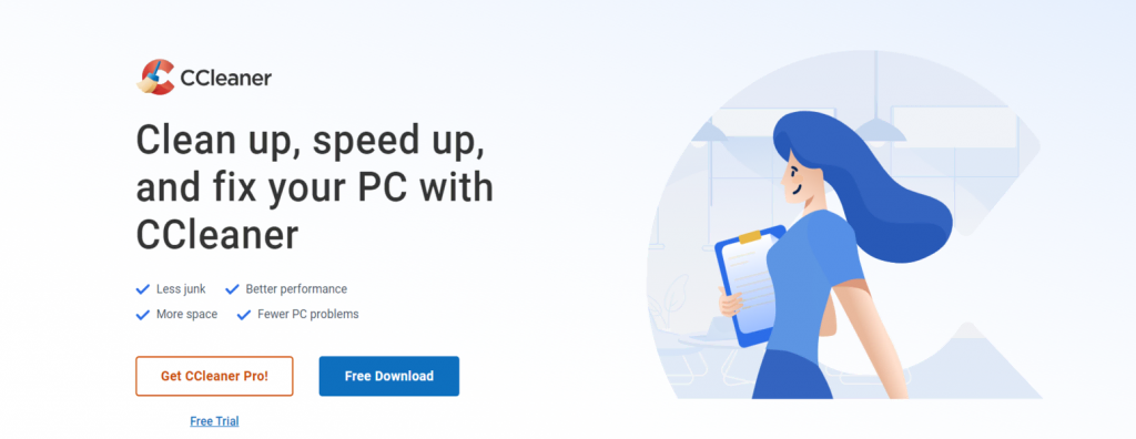 CCleaner official homepage