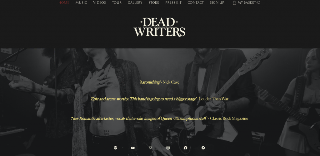 Dead Writers Band homepage