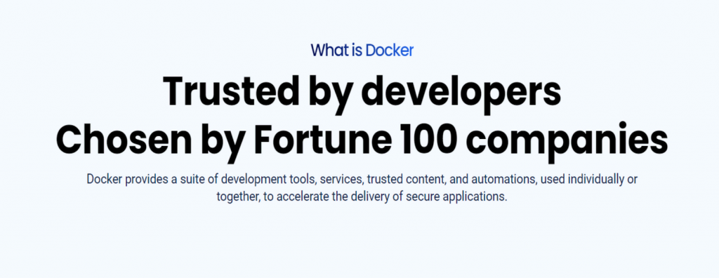 Docker official homepage