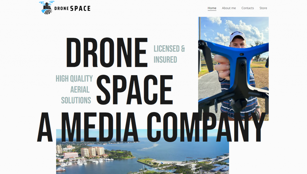 Drone Space website homepage