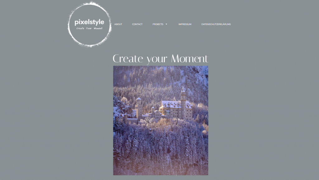 Pixel Style website homepage