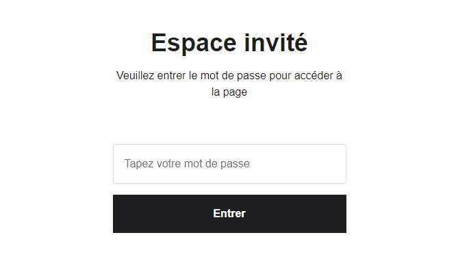 Romain Daniel InFrame Photographie access request page