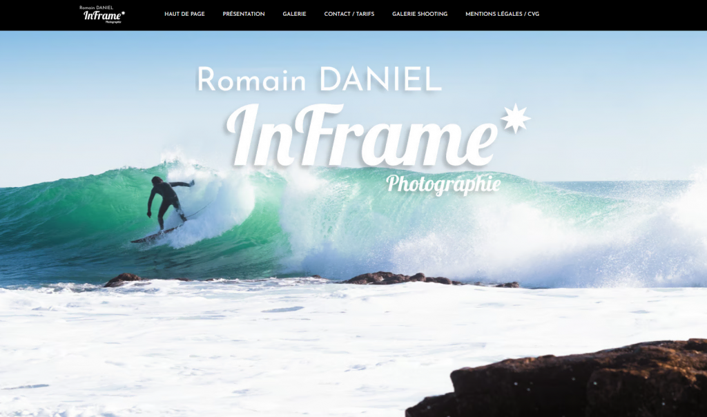 Romain Daniel InFrame Photographie website homepage