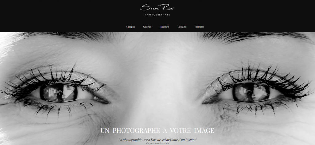San Pixs Photographie website homepage