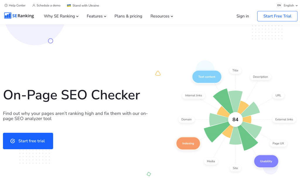Se Ranking's On-Page SEO Checker tool