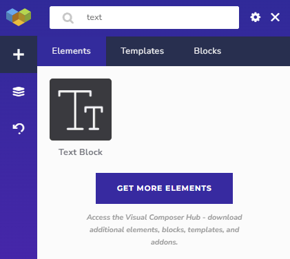 Visual Composer's text block