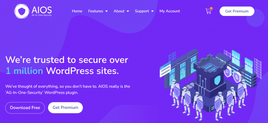 The homepage of All-In-One Security