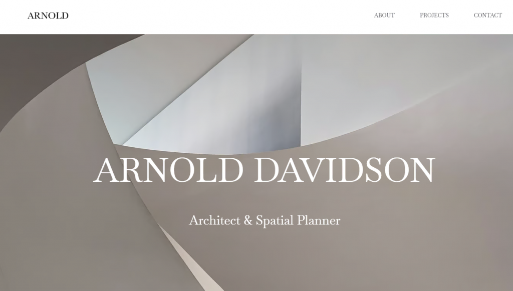 Arnold template home page