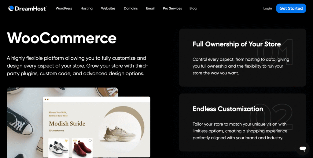 DreamHost landing page