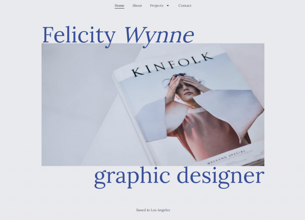 Felicity template home page

