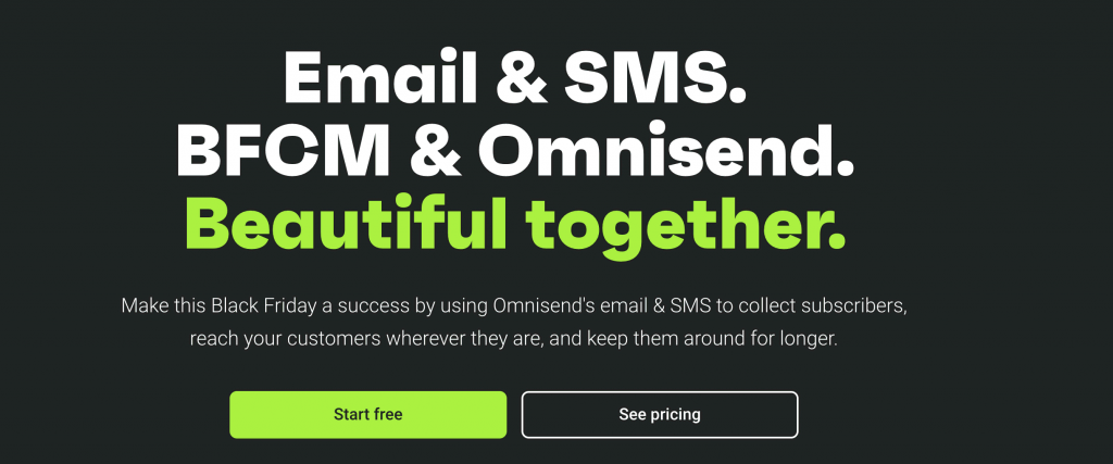 Omnisend homepage 