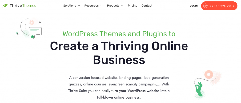 Thrive Themes homepage