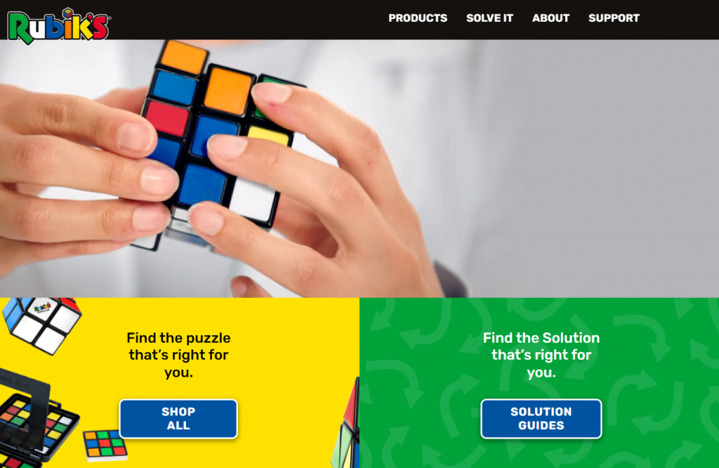 Rubik's' homepage