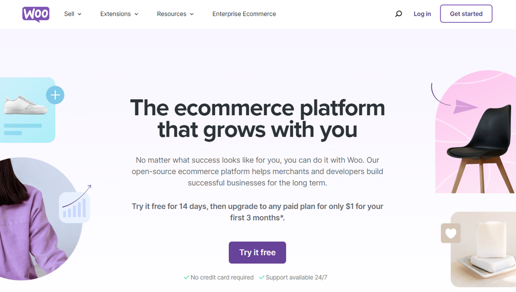 WooCommerce's homepage