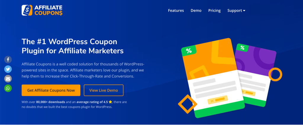 Affiliate Coupons homepage