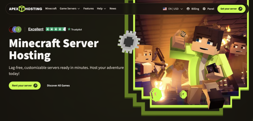 apex hosting home page